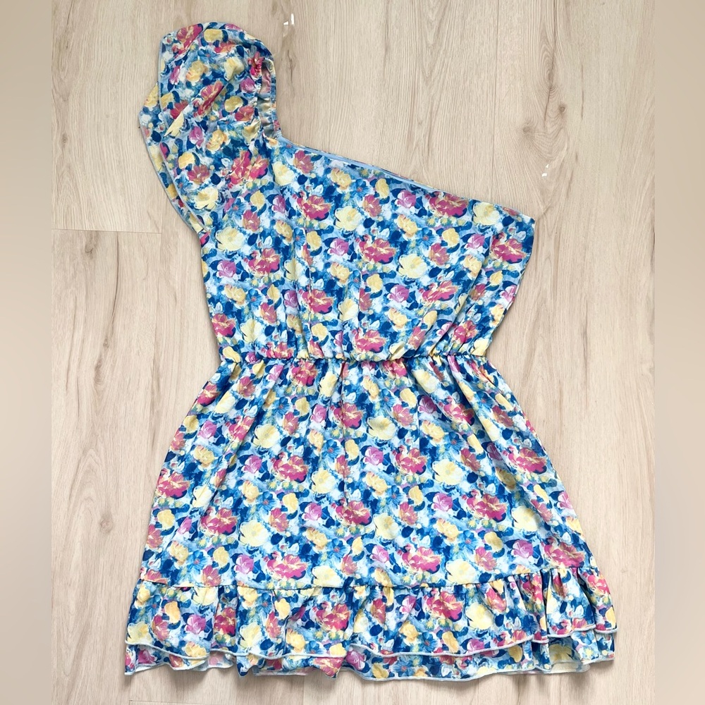 Peach Love California One Shoulder Dress